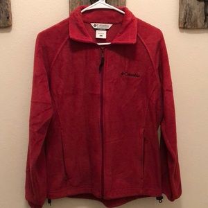Read Columbia zip up sweater.